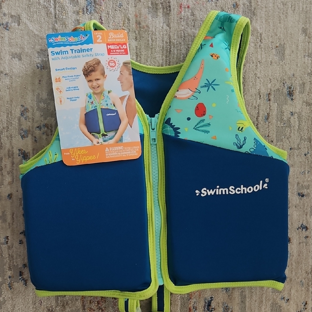 SwimSchool Blue and Green Swim Trainer Vest